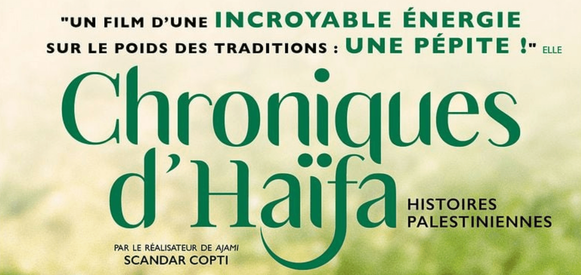 actualité Chroniques d'Haïfa - Histoires palestiniennes